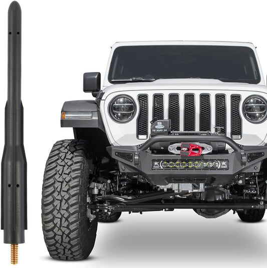 BASIKER 4xe 2007-2025 2026, Antenna for Jeep Wrangler Sport Rubicon JL Willys Mojave JK JT Gladiator Short Jeep