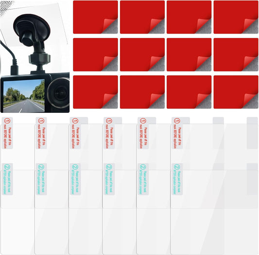 XLIUAX 24 Pack Dash Cam Adhesive Pads, Double Sided Dash Cam Klebepads for Windshield Heat Resistant Double Sided