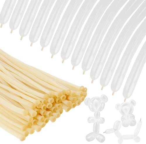 260 Balloons | Clear Long Twisting Balloons for Animal Sculptures & Balloon Arches - 50PCS