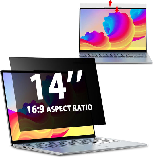 14 Inch 16:9 Laptop Privacy Screen Aspect Ratio, Laptop Screen Privacy Shield Compatible With Lenovo Hp Dell Acer Asus