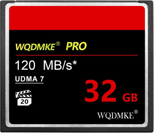 WQDMKE 32GB 120MB/s CF Memory Card UDMA Speed Up to Camera Cards