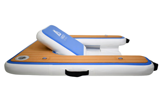 Need To Chill Inflatable Chair - Premium Outdoor Blow Up Seat Lounger for Boating, Beach, Lake, Pool - Includes Pump & Travel Bag - Foldable Water Floating Device for Adults Summer (Blue)