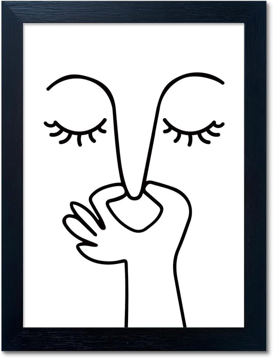 Regine Switzerland Black and White Bathroom Wall Art - Humorous Canvas Print for Modern Decor
