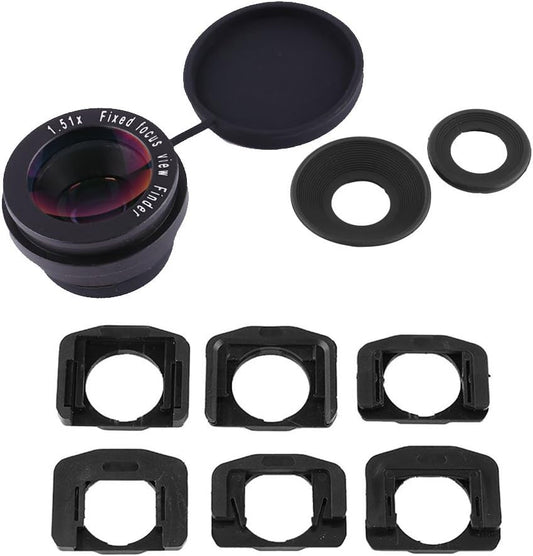 XODSFSKAS 1.5X 1.51X 6 Fixed Viewfinder Eyepiece Magnifier, DSLR C Eyecup, Magnification Viewfinder with Mounting