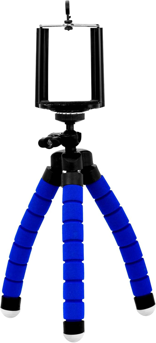 Conext Link Universal Adjustable Octopus Tripod Stand Phone Holder for iPhone Camera (Blue)