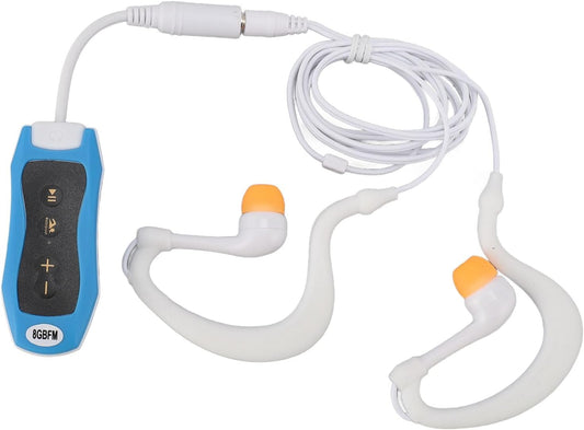 TIKATARER IPX8 MP3 Swimming, (8GB) Player, Rechargeable Audio Player, Underwater Headphones with Earphone, Ideal