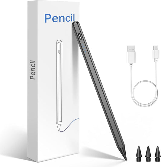 Cordv (2018-2026) 11/10/9/8/7/6th 13"/12.9"/11"/M4, 7/6/5/4/3/M3/M2, 6/5th Stylus Pen for iPad Apple Pencil with Palm