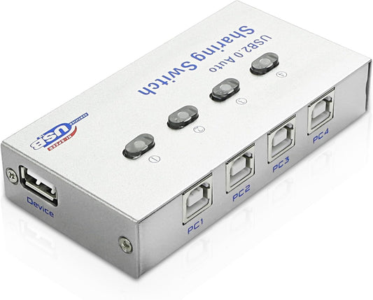 2.0 4 1 4 1 -1 XMSJSIY USB Sharing Switch Selector in Out Printer Sharer Switcher PC to Splitter Hub