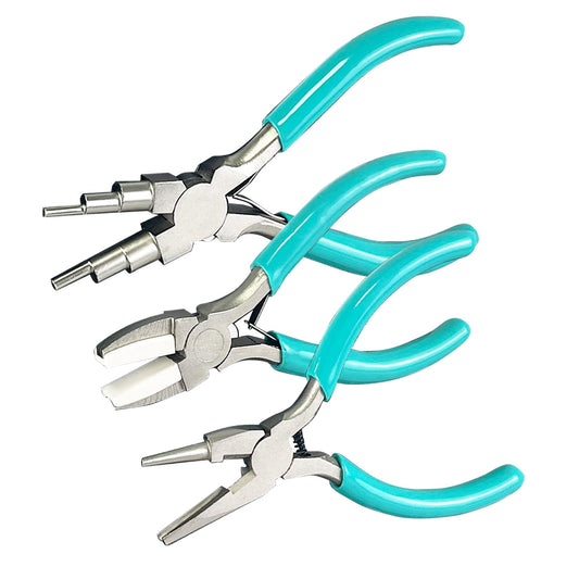 C&T 3-Piece Jewelry Pliers Set, Jewelry Making Tools Kit, Micro Jewelry Plier, Jewelry Making Supplies, Pliers set for jewellery making bead winding and shaping wire DIY Crafts