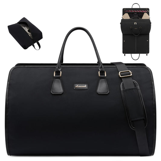 LOVEVOOK Garment Bags for Travel,3 in 1 Garment Duffle Bags for Travel with Shoe Pouch,Carry on Garment Bag for Women Men,Hanging Suitcase Suit Dress Business Travel Bag Weekender Bag