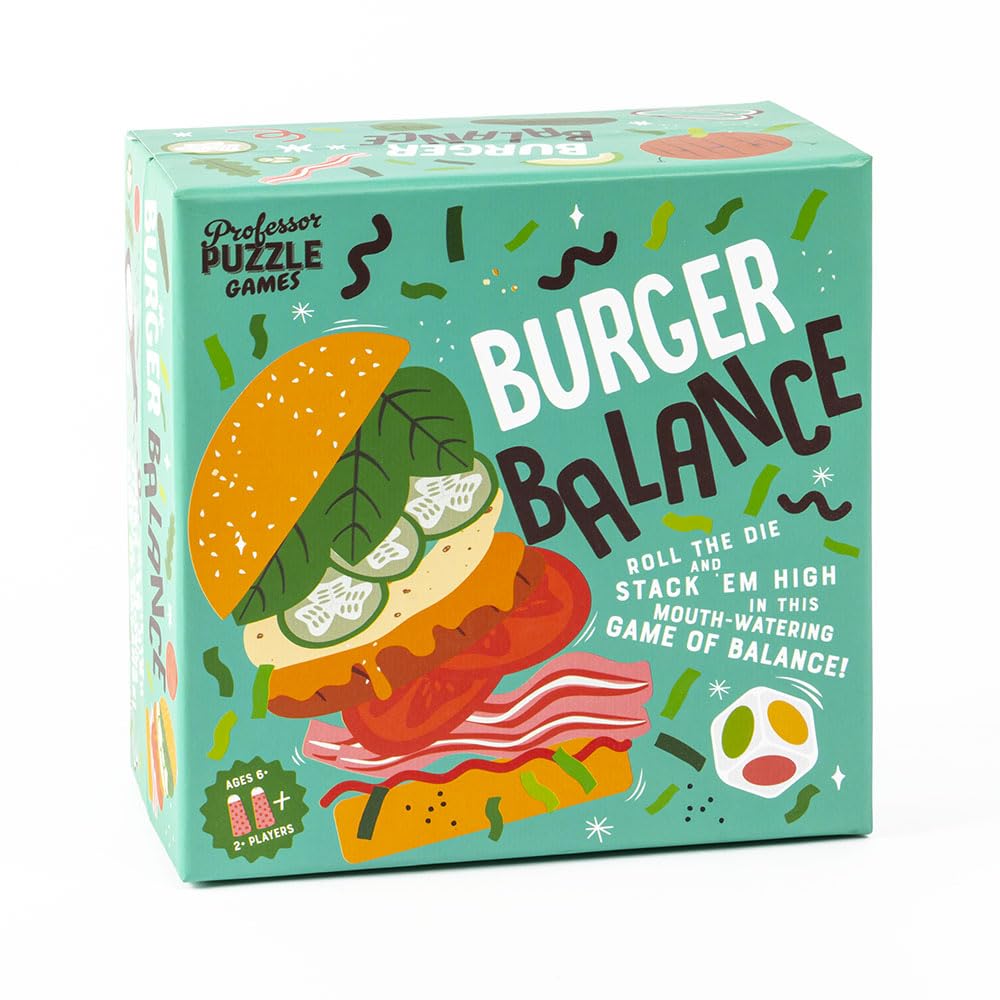 Professor PUZZLE Foodie Games - Burger Balance Stacking Game