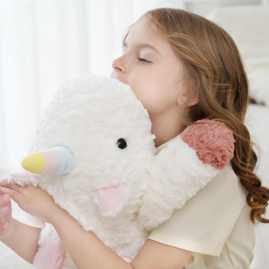 YGZE Weighted Unicorn Stuffed Animal – 24 Inch, 4 lb Calming Plush Toy for Girls and Kids, Soft and Huggable Gift for Birthdays and Holidays