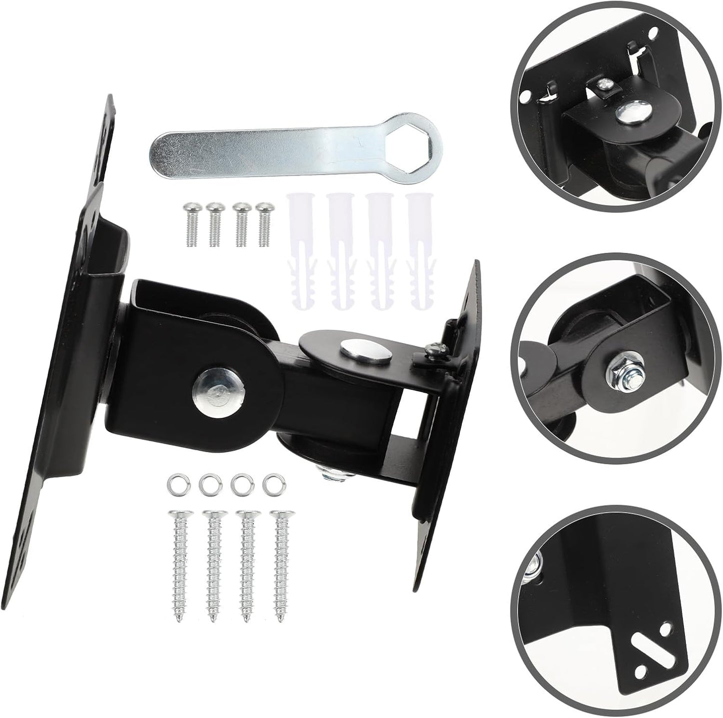 Luxshiny 360 14-27 Inch Rotatable Monitor Wall Mount Bracket Swivel Tv Wall Stand for LCD Screens Metal Shaft Support