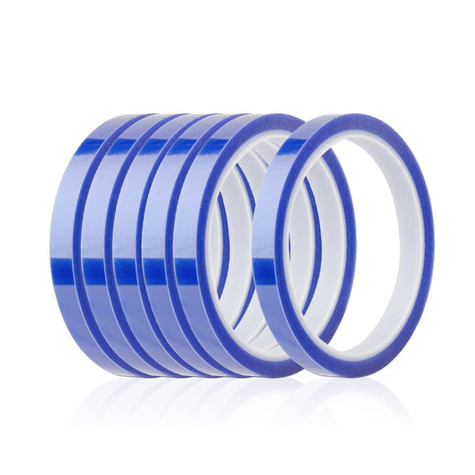 PYD Life 6 Rolls Sublimation Heat Crafts Tape 0.4 Inch x 108 Ft for Sublimation,Blue Thermal Tape Sublimation Heat Resistant Tape,Heat Transfer Tape,High Temp Tape Up to 480 ℉
