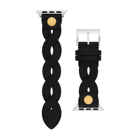 Tory Burch Women's Braided Band for Apple Watch®, Leather (Model: TBS0112E)