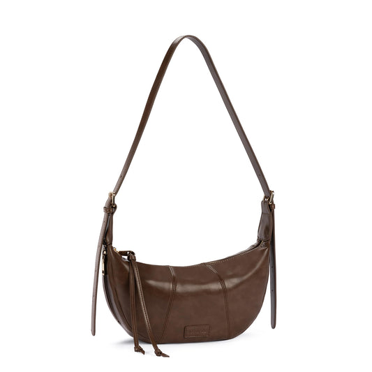 Small Crescent Crossbody Bags for Women Vegan Leather Womens Purse Hobo Shoulder Sling Bag Handbag with Adjustable Strap Daily Bag