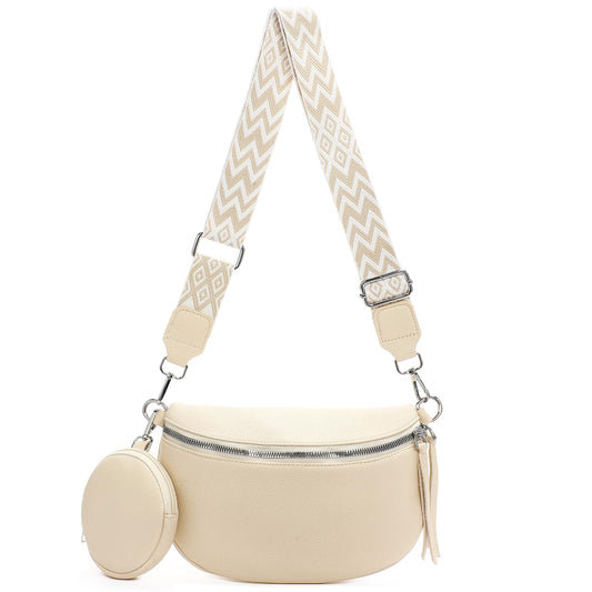 GAEKEAO Crossbody Bag for Women Bum Bag Belt Purse Spacious Handbags Vegan Leather Fanny Packs With Shoulder Strap