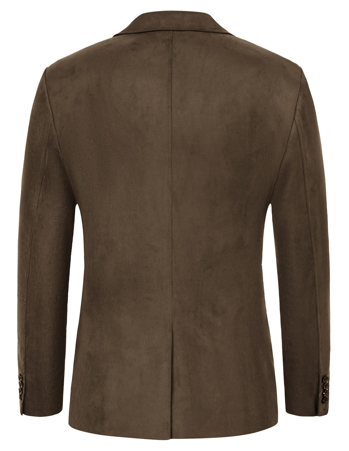 PJ PAUL JONES Mens Sport Coats Casual Two Button Blazer Regular Fit Faux Suede Blazer Jacket Dark Brown M