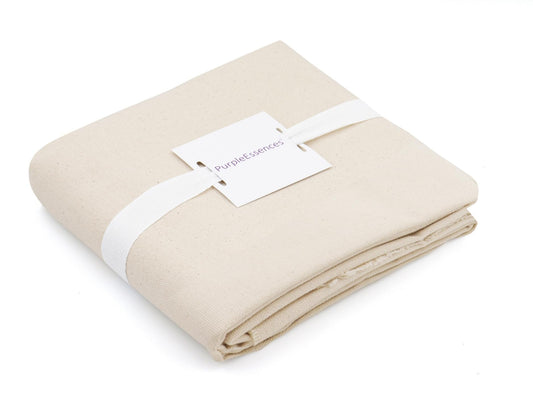 PurpleEssences 100% Cotton Canvas Duck Fabric, Natural Cloth for Sewing, Upholstery, Painting, Crafts, Bags, Home Décor, Placemats & DIY Projects (1 Yd(63 x 36 Inch))