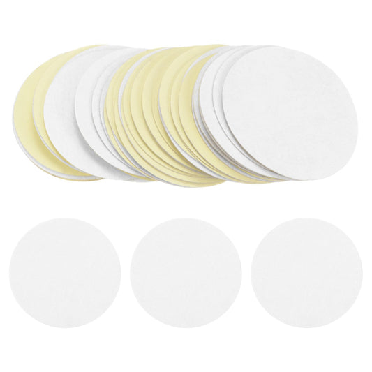 HARFINGTON 50pcs Round Adhesive Felt Circles, 100mm 4" Pre Cut Felt Craft Stickers Non-Woven Mini Felt Fabric Circles for DIY Sewing Handcraft Cut Projects Craft Finishing, White