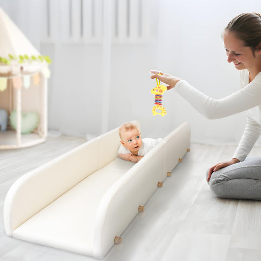 Crawlaroo Doman Method Infant Crawling Track, Tummy Time Toy, Baby Play Mat, Helps Crawl Faster, Boost Development in Infants and Babies, 4 ft Long, Foldable