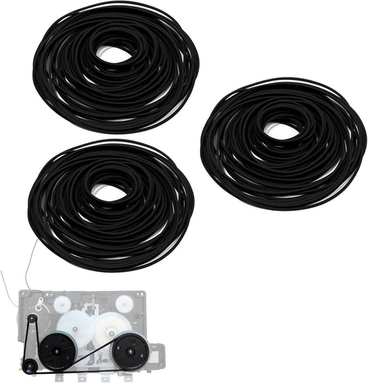 TNJPSEK 150 Cassette Set (1mm Pcs Player Belts Replacement Kit, Mixed Flat Rubber Drive Belts for Tape Recorder Repair