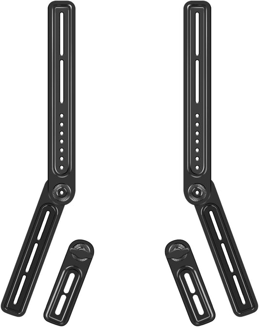 TNP Products 33 Lbs TNP Soundbar Mount Bracket Under TV or Above - Universal Sound Bar TV Mounting Kit with Adjustable