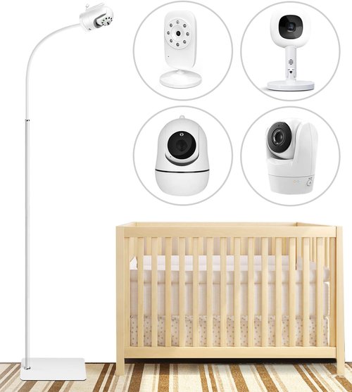 Infant Optics Adjustable Height Floor Stand - Compatible with DXR-8 Pro & Nanit Pro | Versatile Baby Monitor Mount