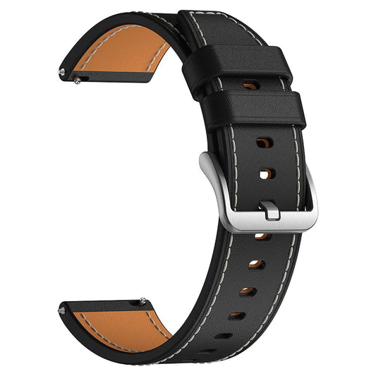 KOSPET 22mm Leather Strap for Magic P10 R10 Smart Watch, Black