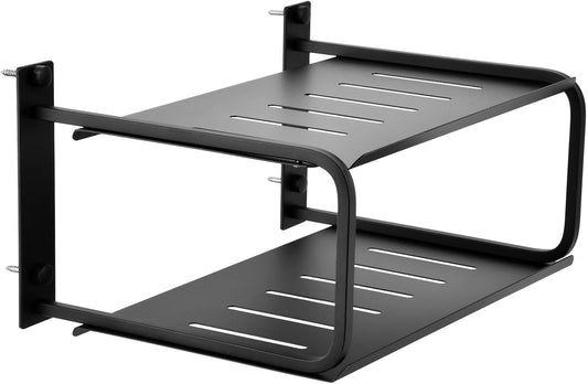 Tookie 2 Accessories(10.24 8.27in) Layers Projector Shelf, Wall Mount Double Floating Shelf Under TV Entertainment