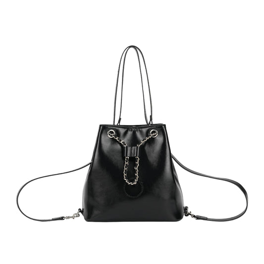 Goinsound Bucket Bag for Women, Vegan Leather Drawstring Tote with 2 Convertible Straps, Casual Crossbody Handbag