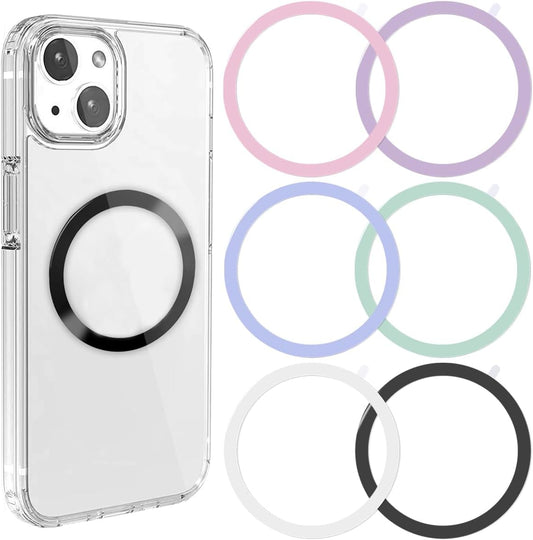CKANDAY 6 16/15/14/ Colors Universal Metal Rings Compatible with Magsafe Magnetic Wireless Charger, Adapter Ring