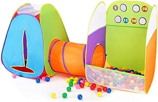 Alvantor® Kids Tent Play Tent Fun Toss It Game Zone 3-in-1 Pop Up Play Tunnel Indoor Outdoor Great Game & Toy Gift for Children (Include 4 Balls)