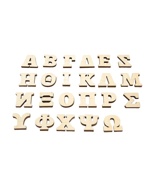 Xhqsulsclac 144 Pcs Wooden Greek Letters Unfinished Greek Alphabets for Learning, DIY Painting Crafts, Wall Decor (3 Inch)