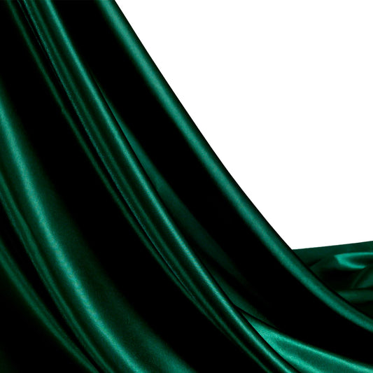 Forest Green Satin Fabric by The Yard, 5 Yards x 55 Inches Silky & Shiny Charmeuse Cloth Fabric, Smooth Bridal Satin Material for Wedding Dresses, Evening Gowns, DIY Crafts, Sewing & Clothing Making