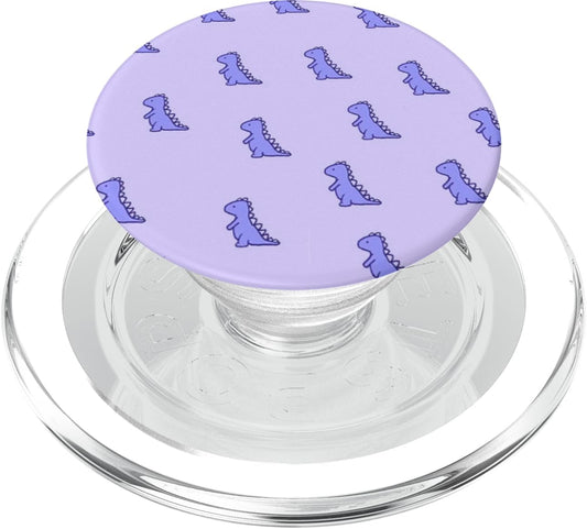 Cute Purple Grip Dino T Rex For Dino Lovers Funny & Cute Dinosaur T Rex Purple Dino in Purple for Girls PopSockets
