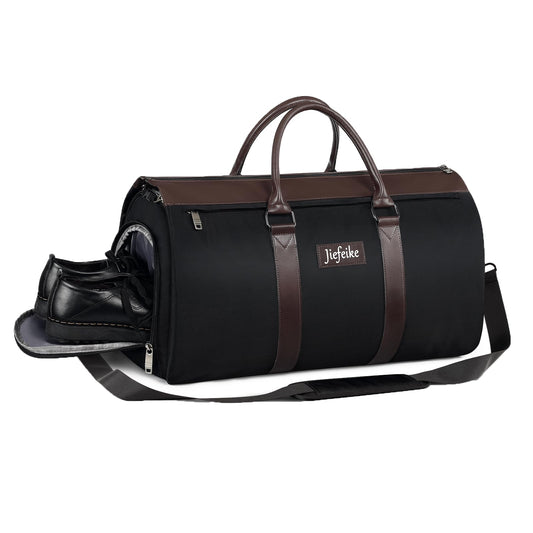 Jiefeike Garment Bags for Travel,Travel Garment Duffle Bag with Shoe Pouch for Men Women,Convertible Garment Bags for Travel Carry on 2 in 1 Hanging Suit Bag for Weekender Business Overnight