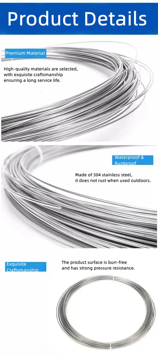 Angyanco 12Gauge(2mm) 304 Stainless Steel Solid Wire, Steel Wire for Crafts,DIY Projects,Sculpting Jewelry Making (12Gauge-1.1pound)
