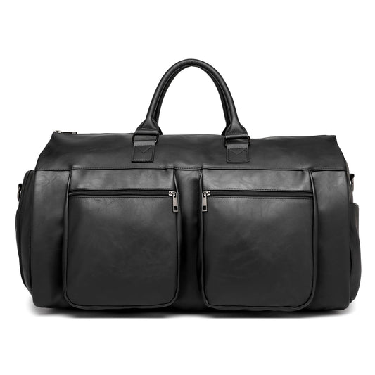 Convertible Travel Garment Bag,Carry on Garment Duffel Bag for Men Women - 2 in 1 Hanging Suitcase Suit Business Travel Bag Black