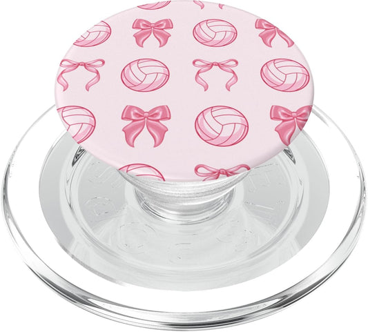 Cute Coquette Bow Volleyball Mom Girly Girl Sporty Cute Hot Pink Coquette Bow Volleyball Mom Girly Girl Sporty