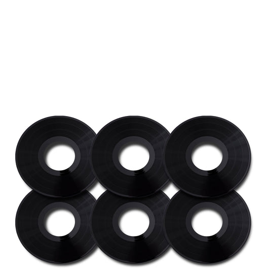 6PCS Retro Vinyl Record Coasters of 6 for Drinks, Funny Vinyl Costers for Cups, Drink Coasters Set of 6 for Music Gifts, Music Decor