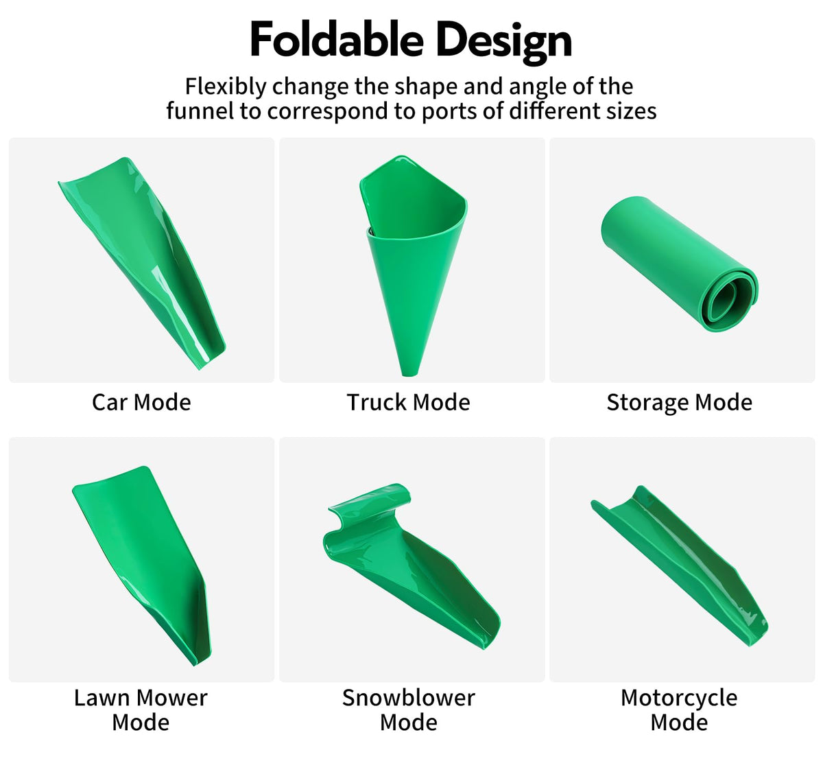 3PCS Reusable Flexible Oil Drain Funnel Form a Foldable Flex Funnel for Car Motorcycle Automotive Use Oil Change Spill-Free Filling Draining Tools Easy to Store and Clean