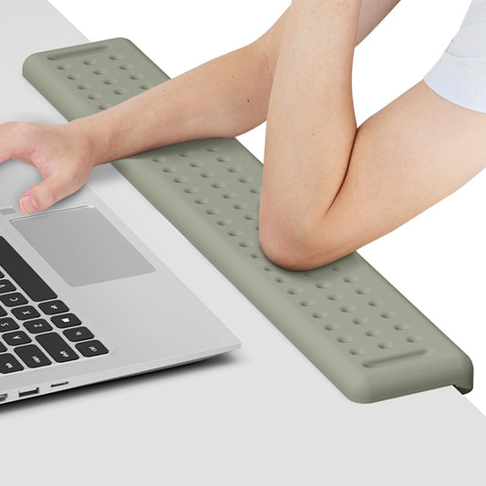 Leolee L-Shaped Desk Long Wrist Rest Elbow 60CM, Grey Memory Foam Arm Rest for Desk with Non-Slip Base, Ergonomic Desk Edge Cushion, Wrist Support for Computer Keyboard, Typing, Office, Home