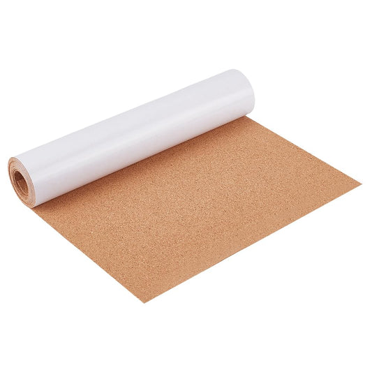 BENECREAT 11.8x78.7 inch Self-Adhesive Cork Roll, 1mm Thick Cork Mat with Strong Adhesive-Backed for Wall Decoration, Party and DIY Crafts