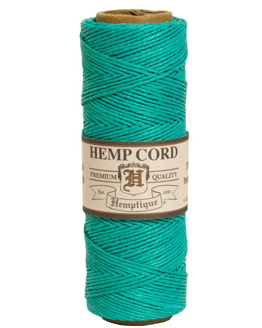 Hemptique #10 Hemp Cord Spool - Polished Colored String for Jewelry Making, Macramé & Crafting - Ideas to Life with Versatile Natural Twine - Add Style to Every Handmade Creation - Seafoam Green