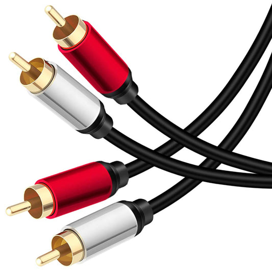 Yeung Qee 2RCA 2RCA 3 (3ft/1m) Male to Male Stereo Audio Cable ft,Dual Shielded Gold-Plated RCA Stereo Cable,Suitable