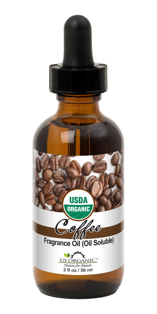 US Organic Coffee Fragrance Oil_Oil Soluble_USDA Certified Organic_for Candle, Soap Making, Shampoo, Conditioner, Body Oil, Body Butter, Craft, DIY Projects, and Small Businesses_2 fl oz