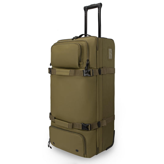 LARIPOP 33 Inch 100L Extra Large Rolling Duffle Bag with Wheels, Wet Pocket & Shoe Compartment, Heavy Duty Water Resistant Wheeled Duffel for Moving Travel Camping