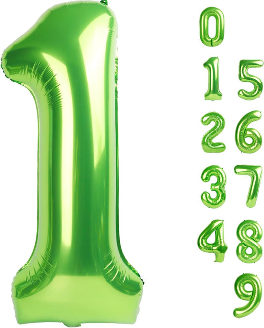 Number Balloons - 40 Inch Light Green 1 Balloon for 1st Birthday Party Decorations & Baby Showers