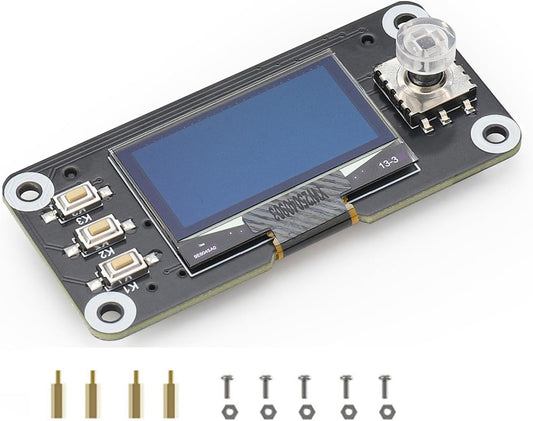 xicoolee 1.3inch 12864 SH1106 SPI/I2C OLED Display HAT for Raspberry Pi, Screen Module with Joystick & Buttons